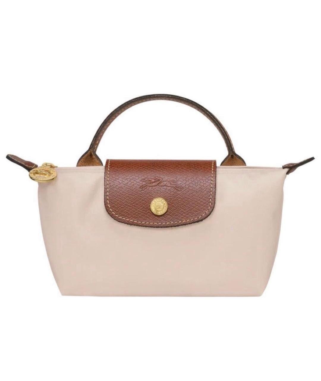 LONGCHAMP Бежевая сумка с короткими ручками, фото 5