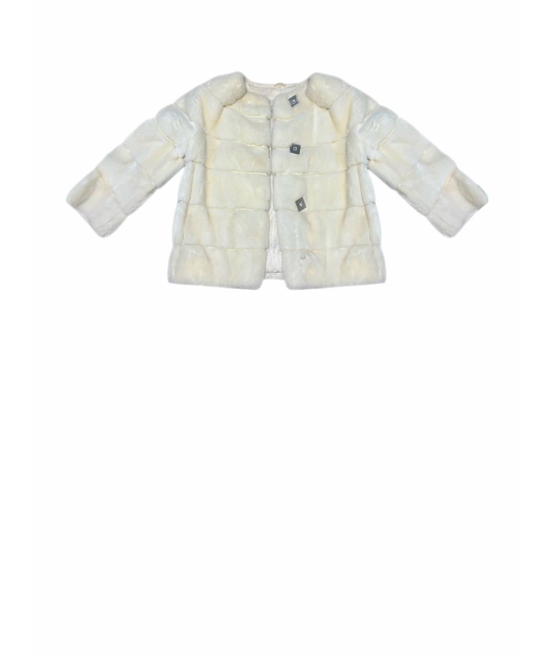 VINICIO PAJARO Белая меховая шуба, фото 1