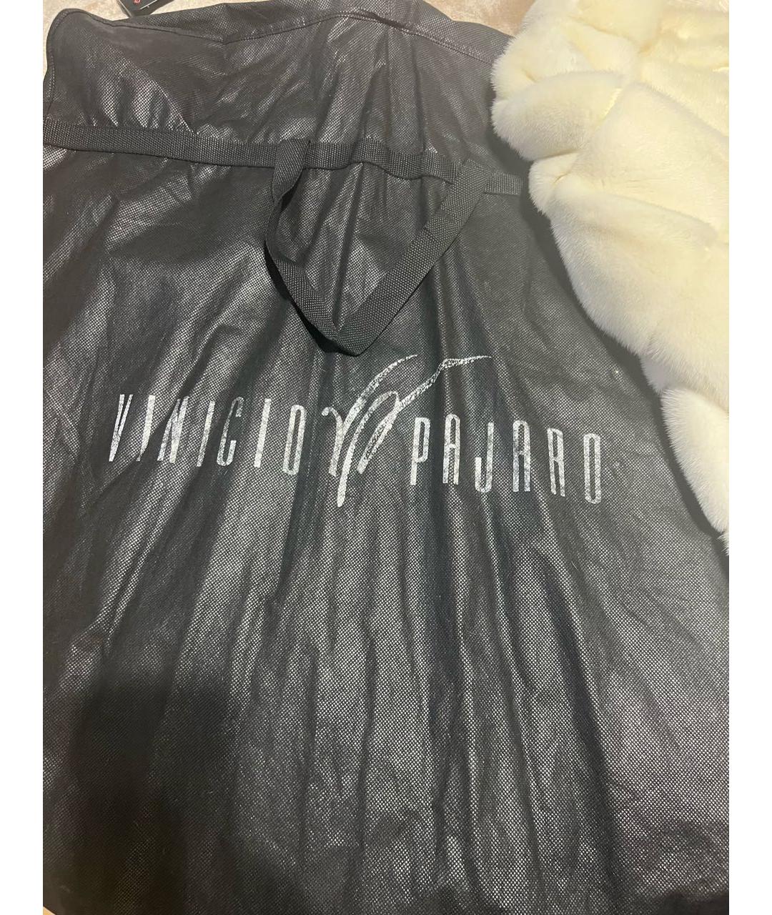 VINICIO PAJARO Белая меховая шуба, фото 2