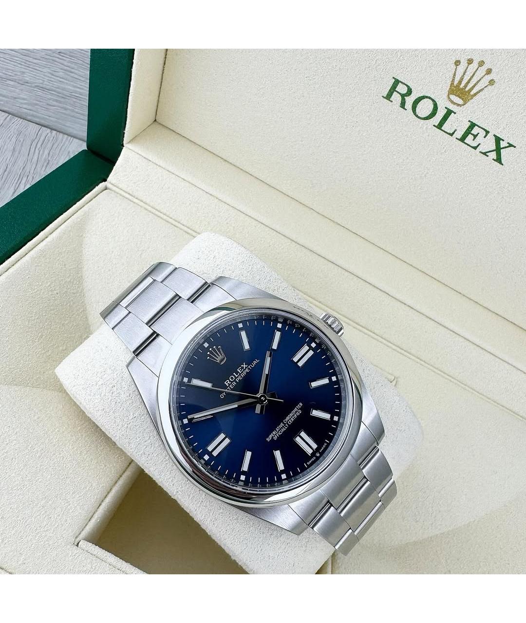 ROLEX Темно-синие часы, фото 2