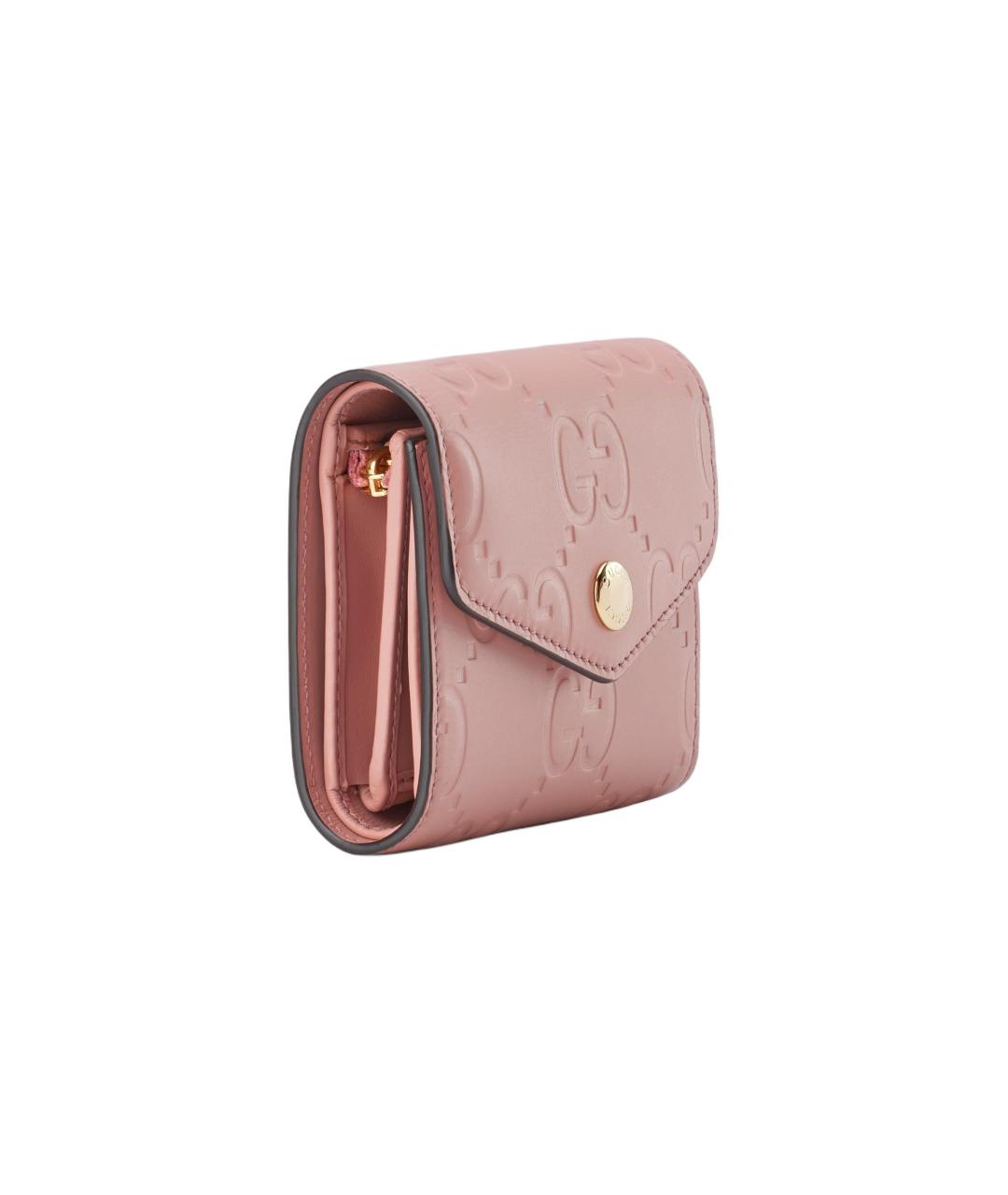 GUCCI Розовый кожаный кошелек, фото 2