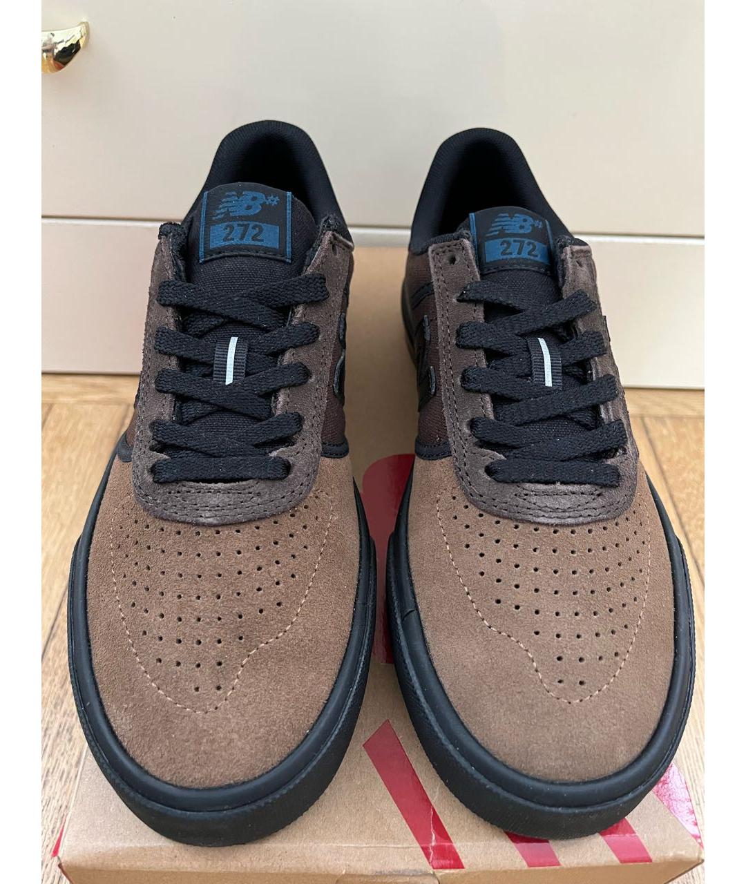 NEW BALANCE Коричневые замшевые кеды, фото 2