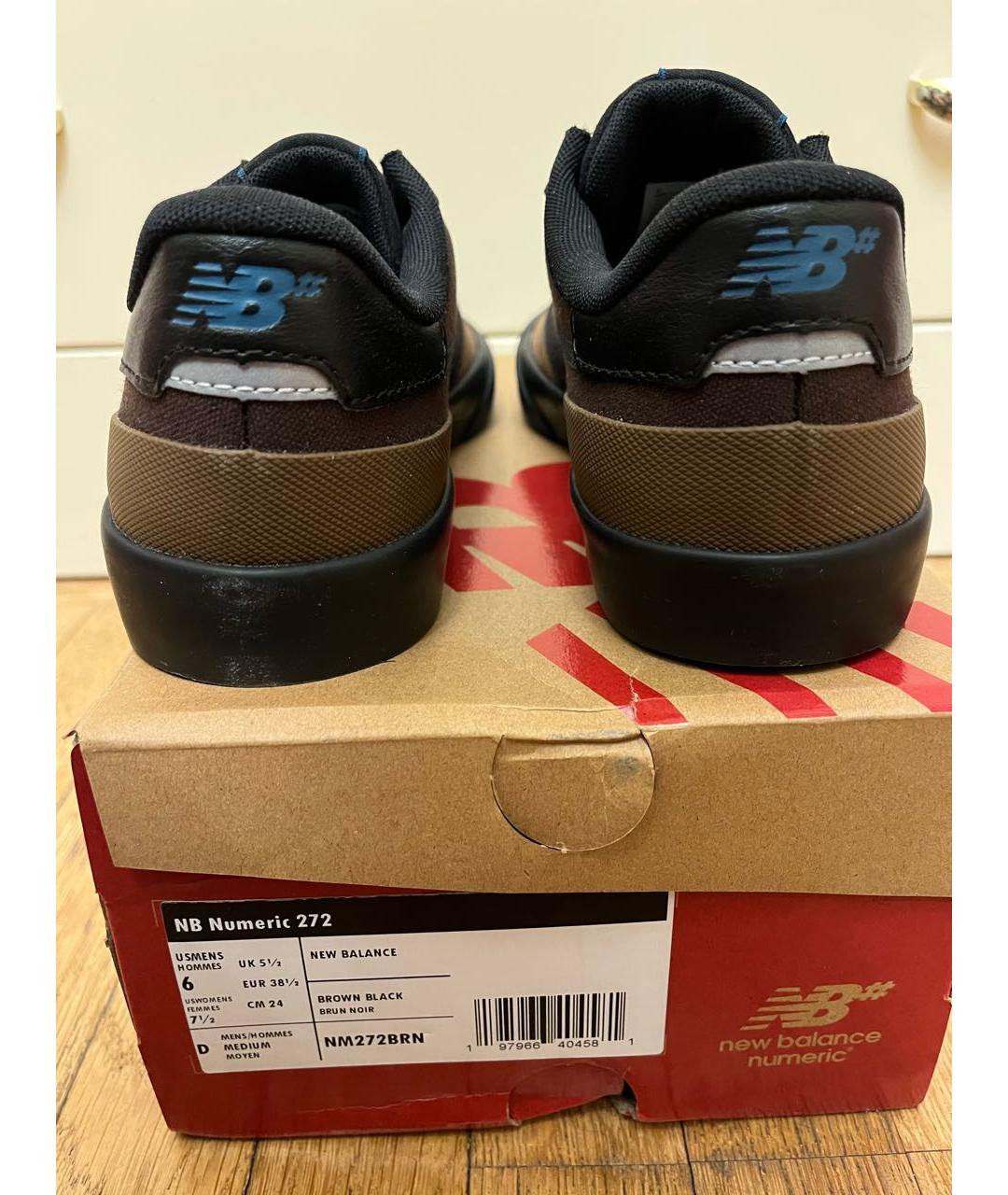 NEW BALANCE Коричневые замшевые кеды, фото 4