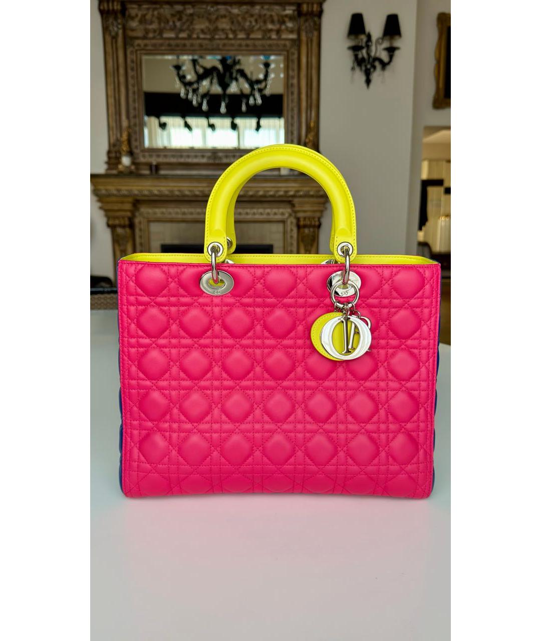 CHRISTIAN DIOR Мульти кожаная сумка с короткими ручками, фото 7