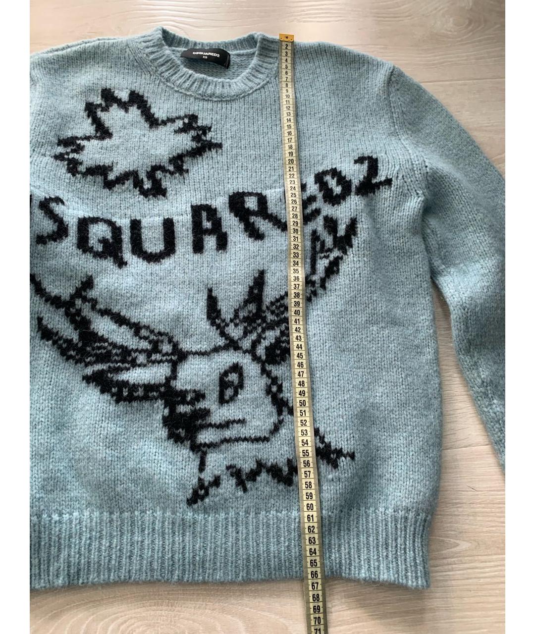 DSQUARED2 Голубой шерстяной джемпер / свитер, фото 7