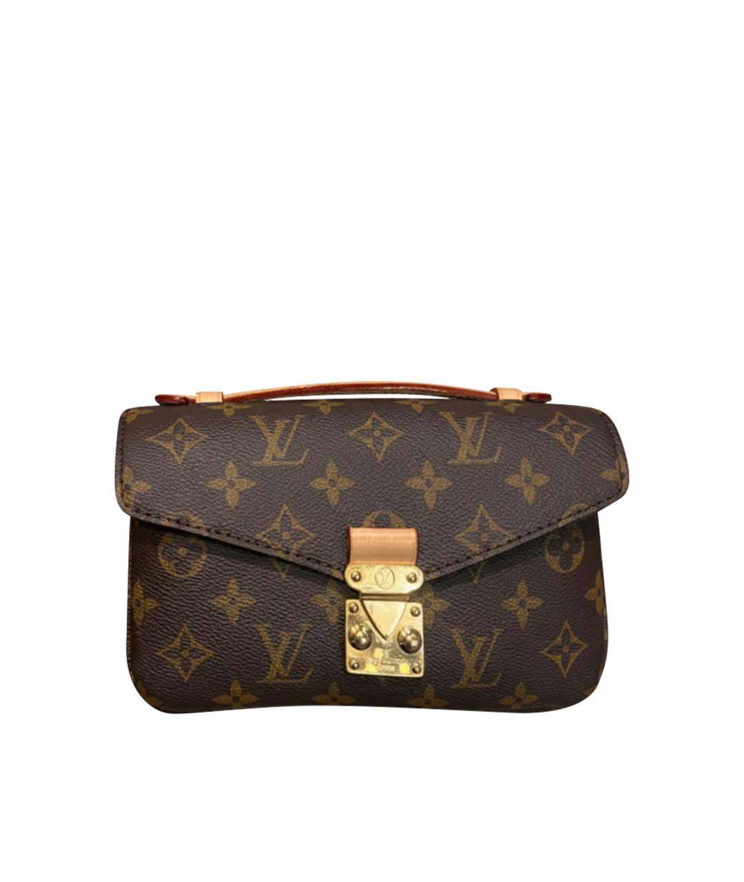 LOUIS VUITTON Коричневая кожаная сумка через плечо, фото 1