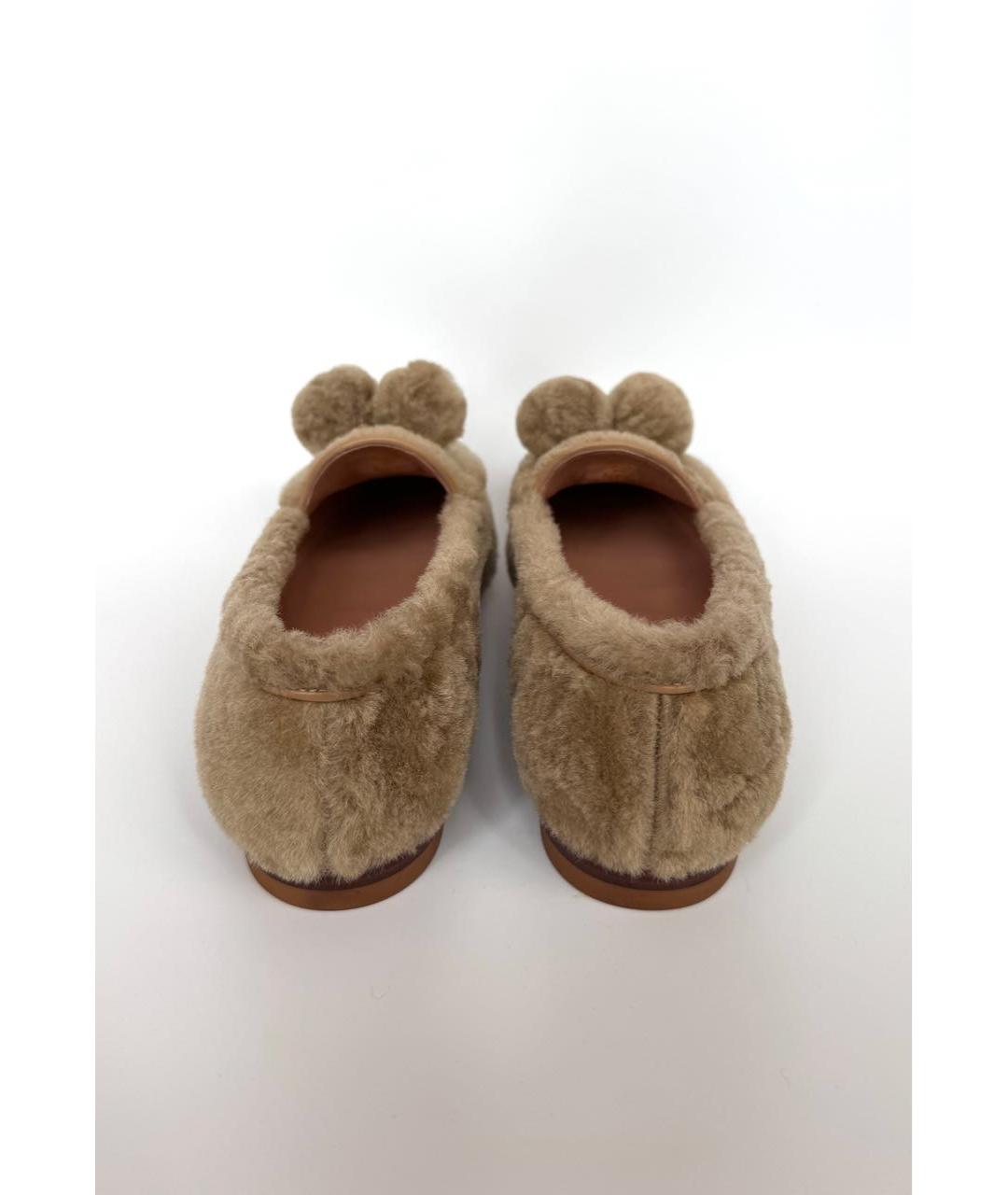 SANTONI Бежевые лоферы, фото 4