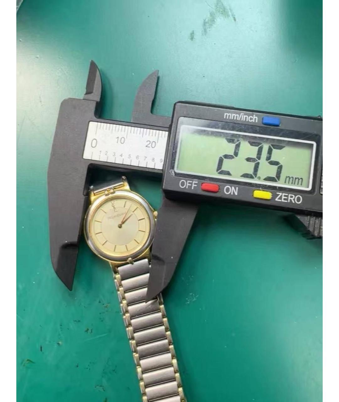 SAINT LAURENT Серебряные металлические часы, фото 4