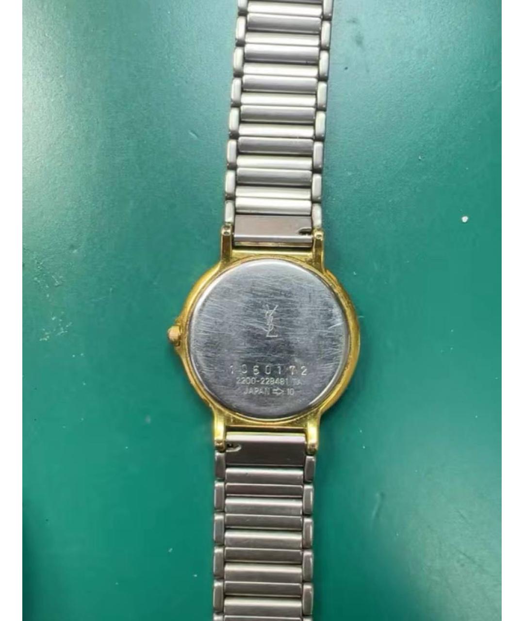 SAINT LAURENT Серебряные металлические часы, фото 2