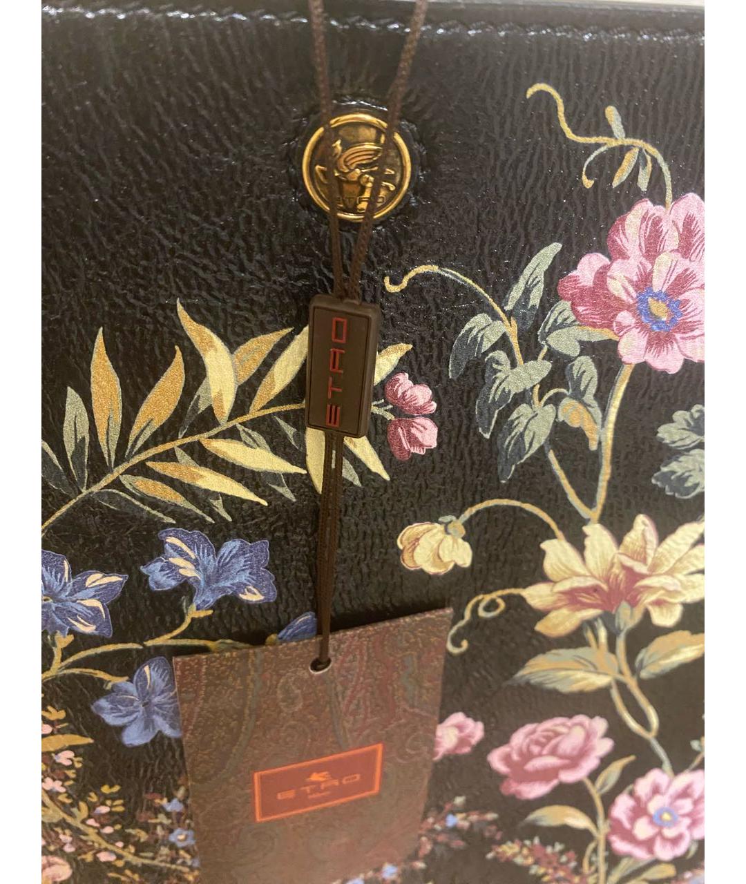 ETRO Черная синтетическая сумка тоут, фото 3