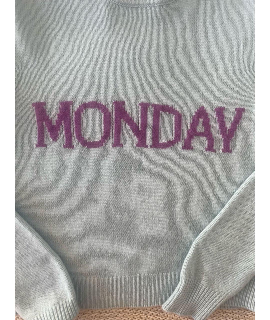 ALBERTA FERRETTI Голубой шерстяной джемпер / свитер, фото 4