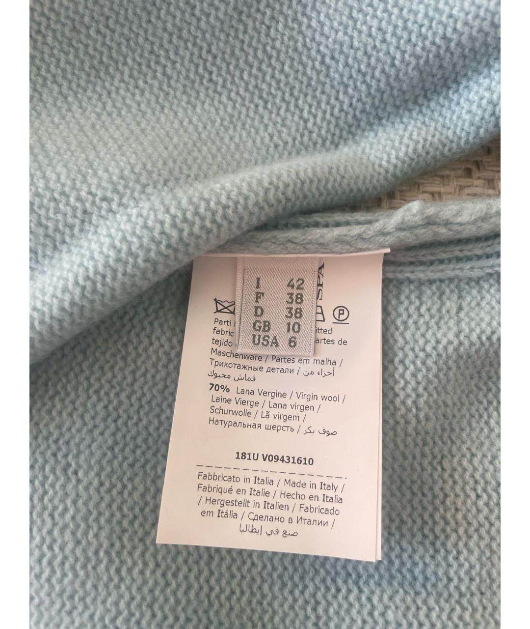 ALBERTA FERRETTI Голубой шерстяной джемпер / свитер, фото 6
