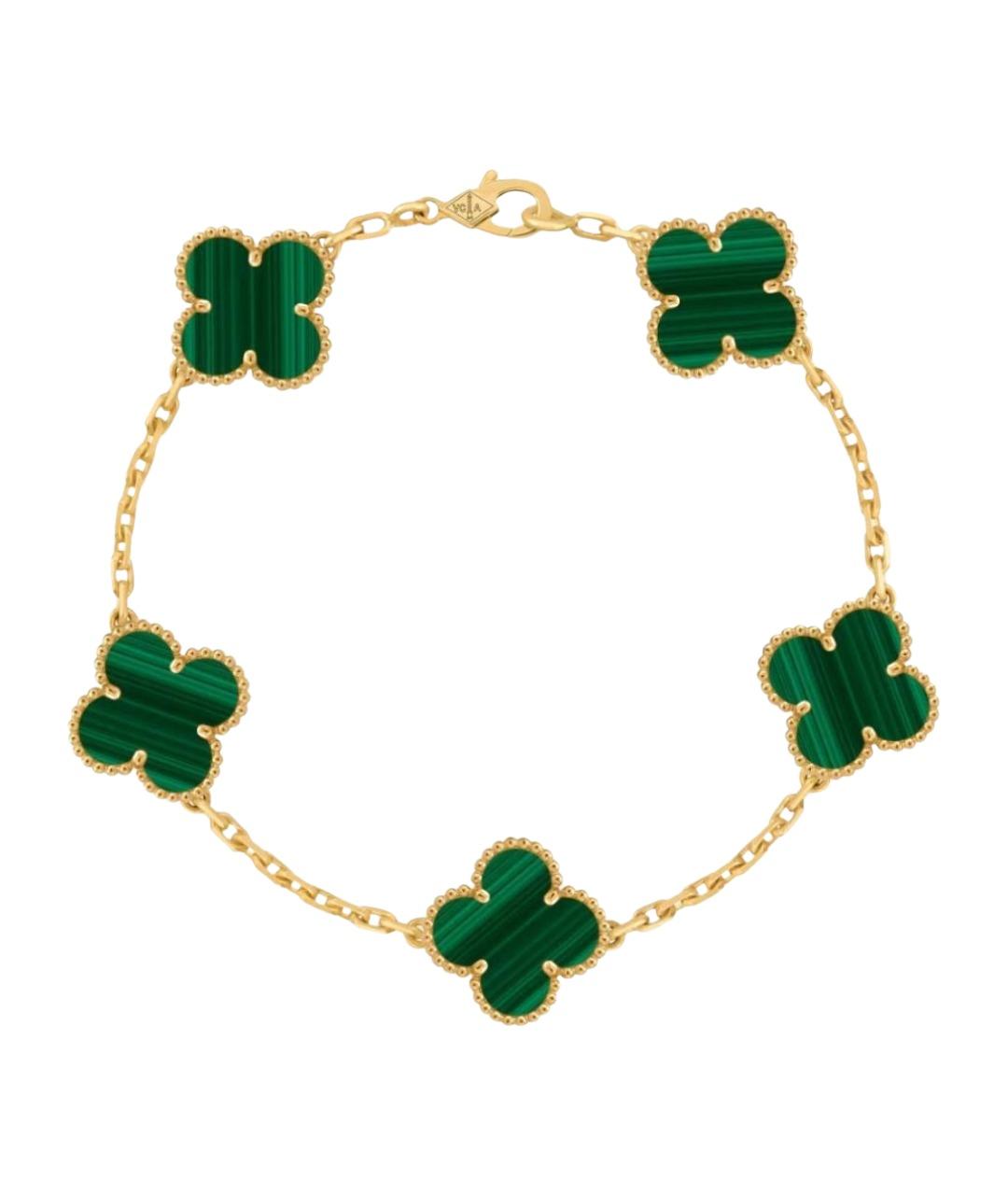 VAN CLEEF & ARPELS Зеленый браслет из желтого золота, фото 1
