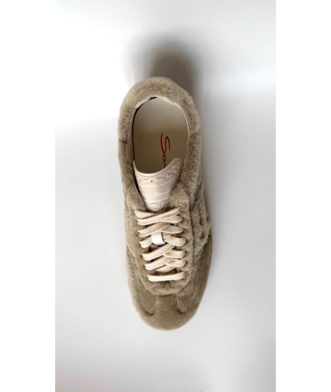 SANTONI Бежевые кеды, фото 3