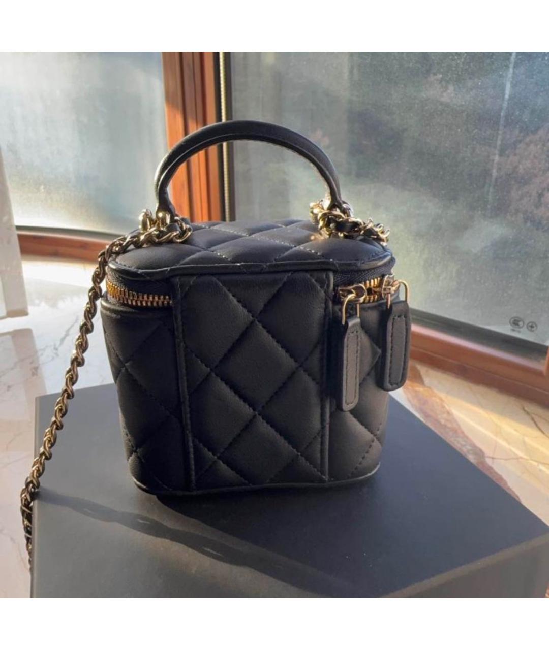 CHANEL Черная кожаная сумка через плечо, фото 4