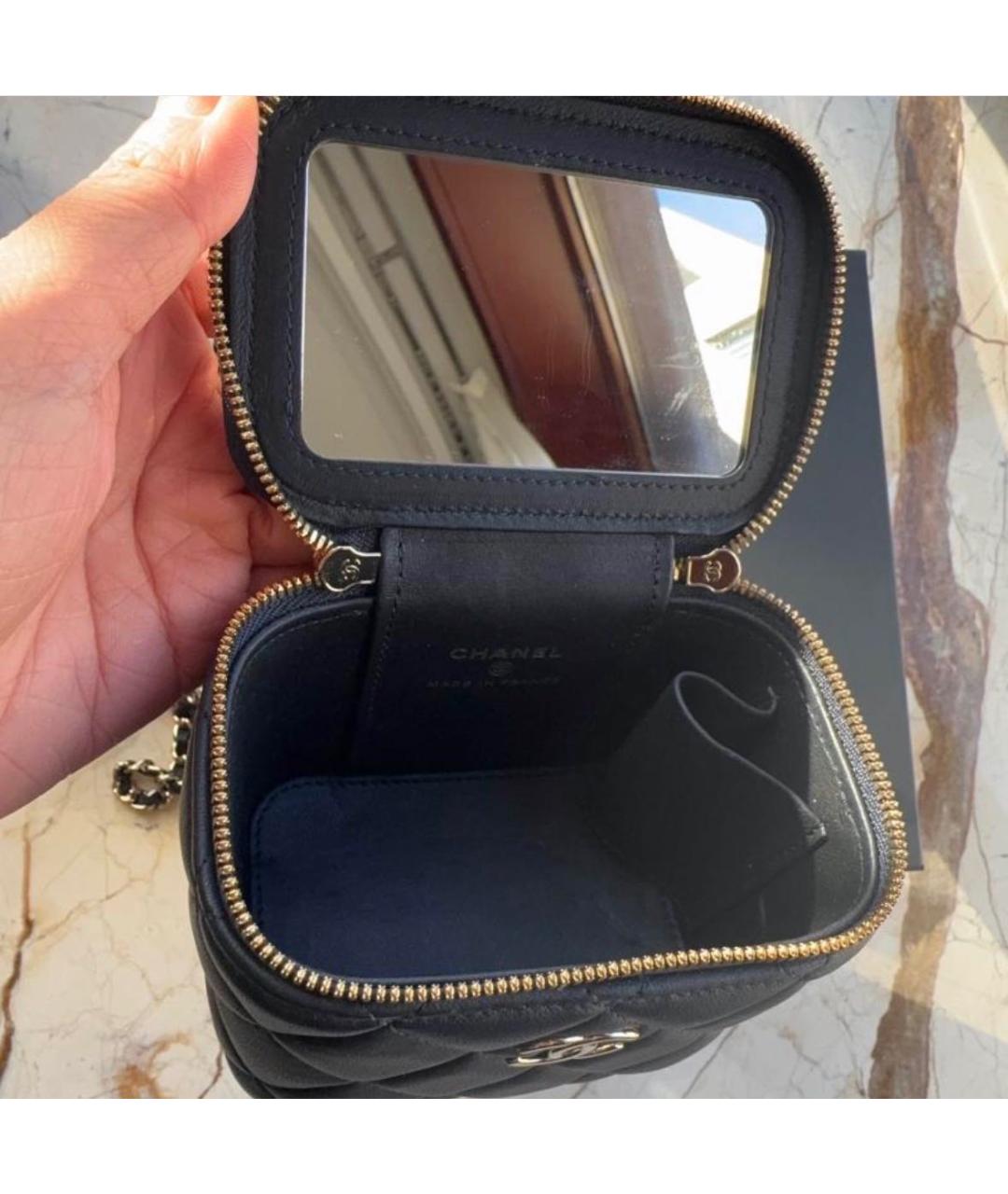 CHANEL Черная кожаная сумка через плечо, фото 6