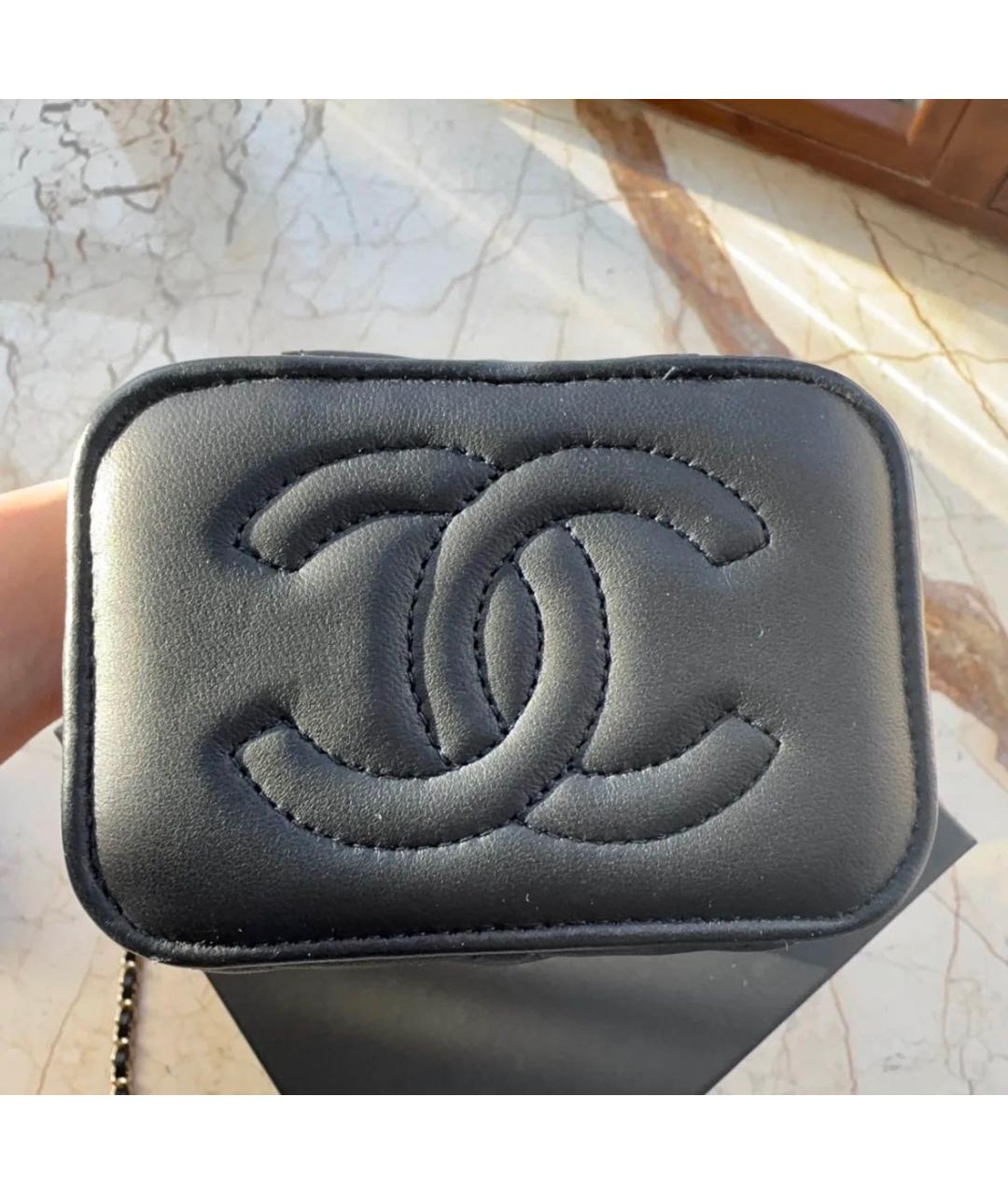 CHANEL Черная кожаная сумка через плечо, фото 5