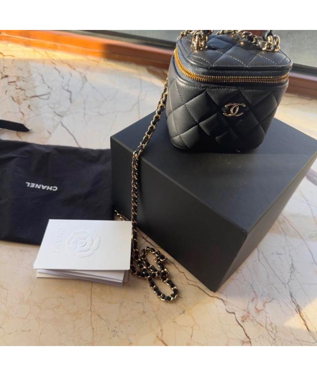 CHANEL Черная кожаная сумка через плечо, фото 2