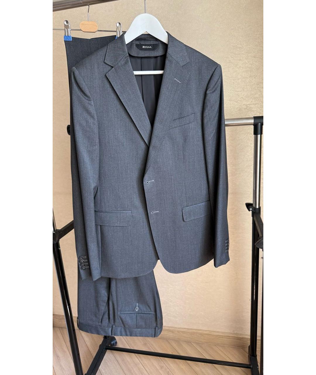 ZEGNA Антрацитовый классический костюм, фото 6