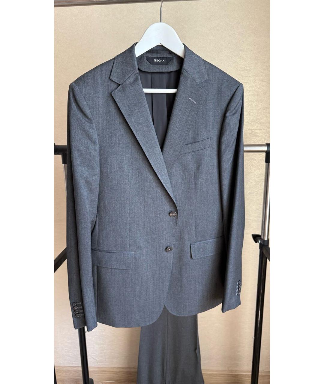 ZEGNA Антрацитовый классический костюм, фото 9