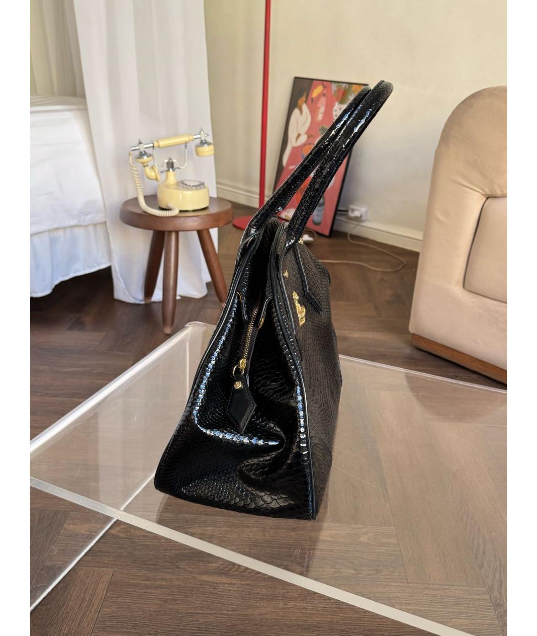 VIVIENNE WESTWOOD Черная сумка тоут из искусственной кожи, фото 3