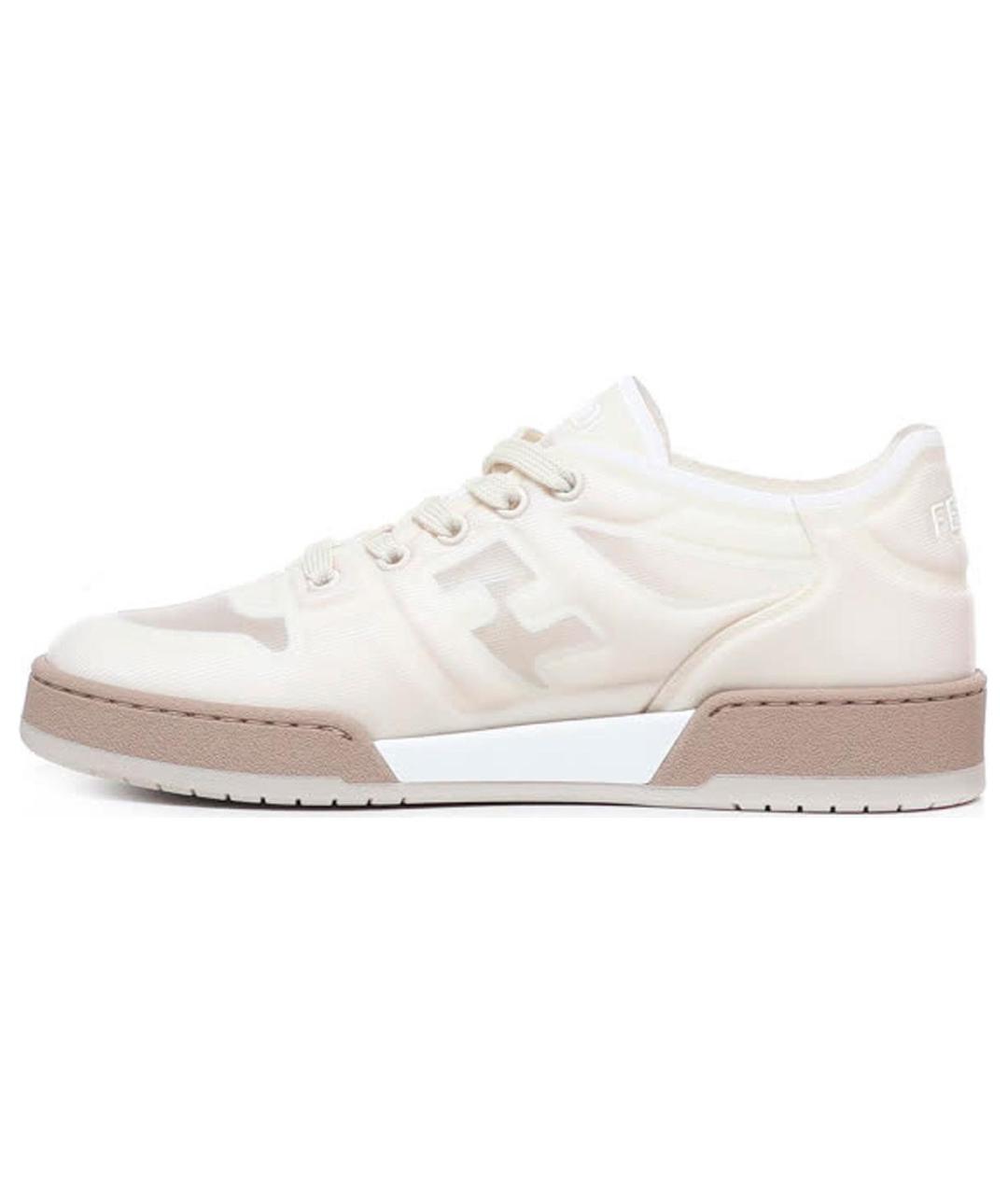 FENDI Белые замшевые кеды, фото 2