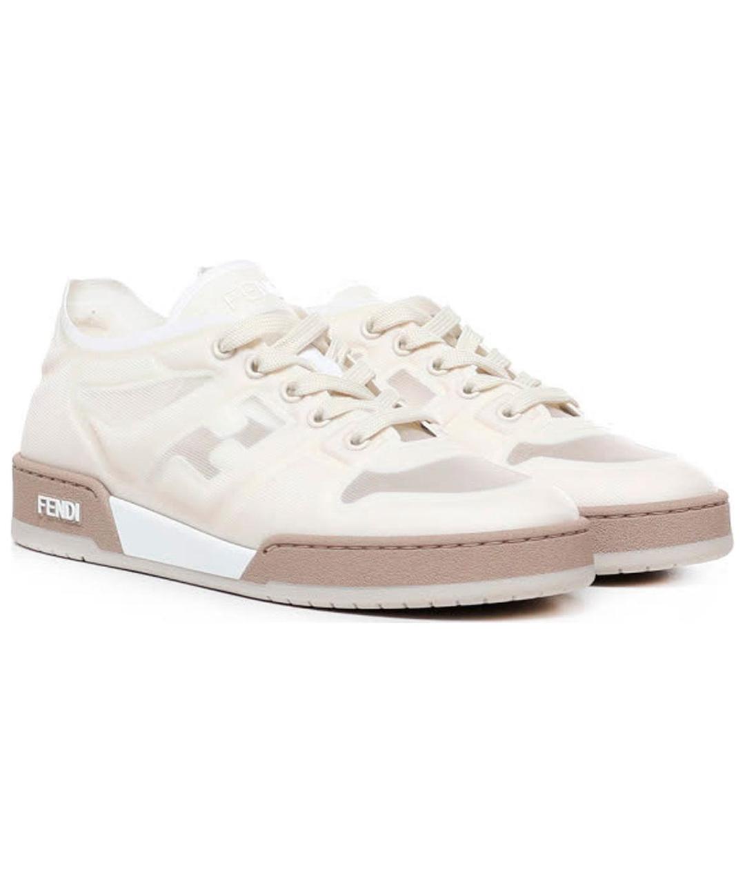 FENDI Белые замшевые кеды, фото 3