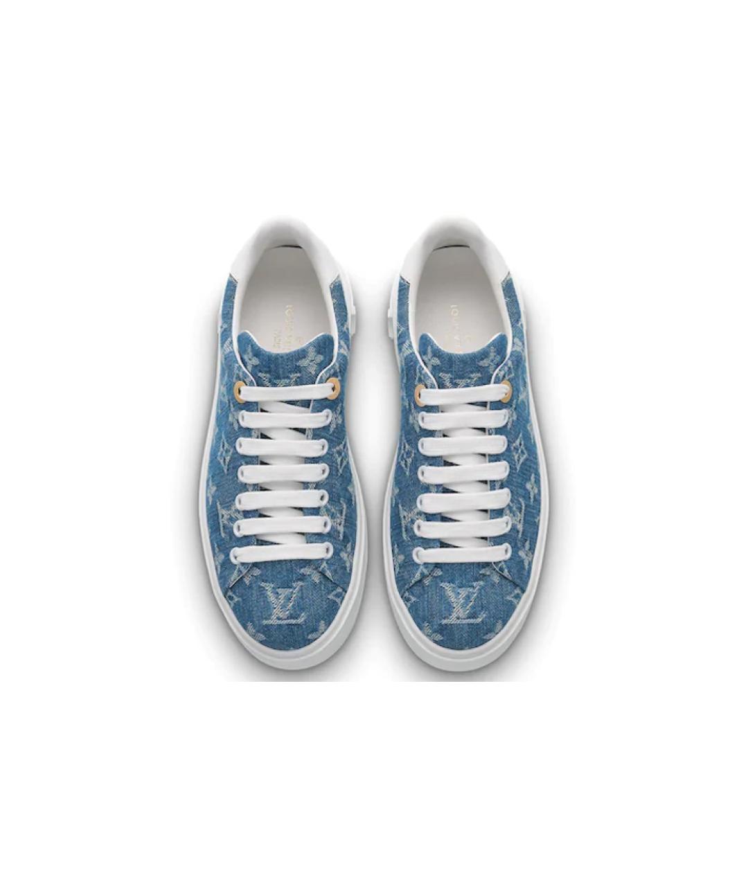 LOUIS VUITTON Синие текстильные кеды, фото 5