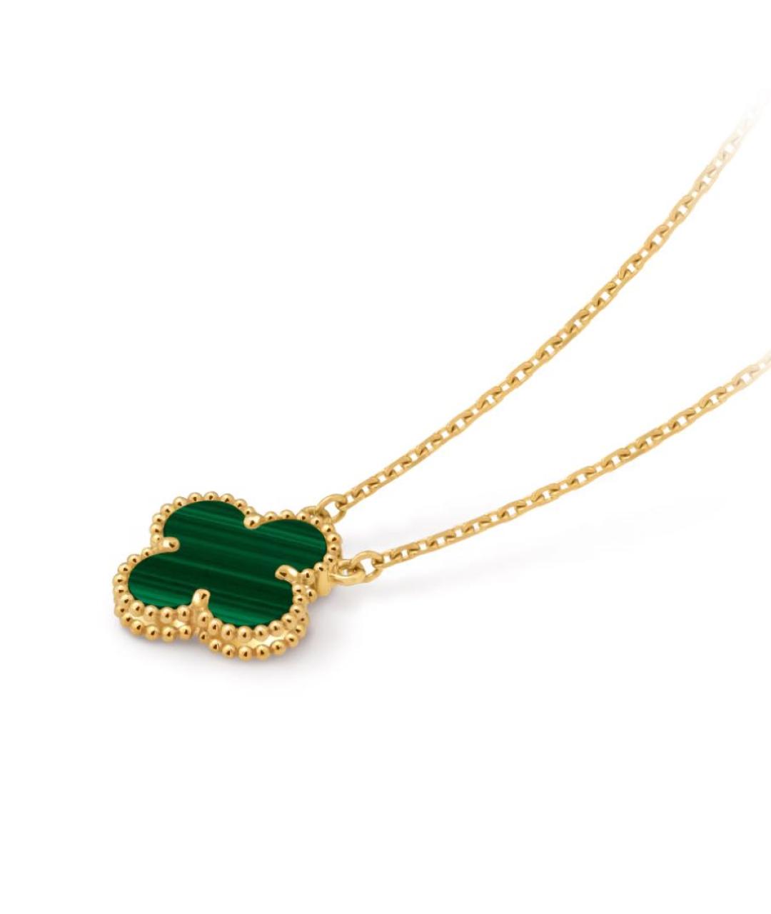 VAN CLEEF & ARPELS Зеленые колье из желтого золота, фото 4