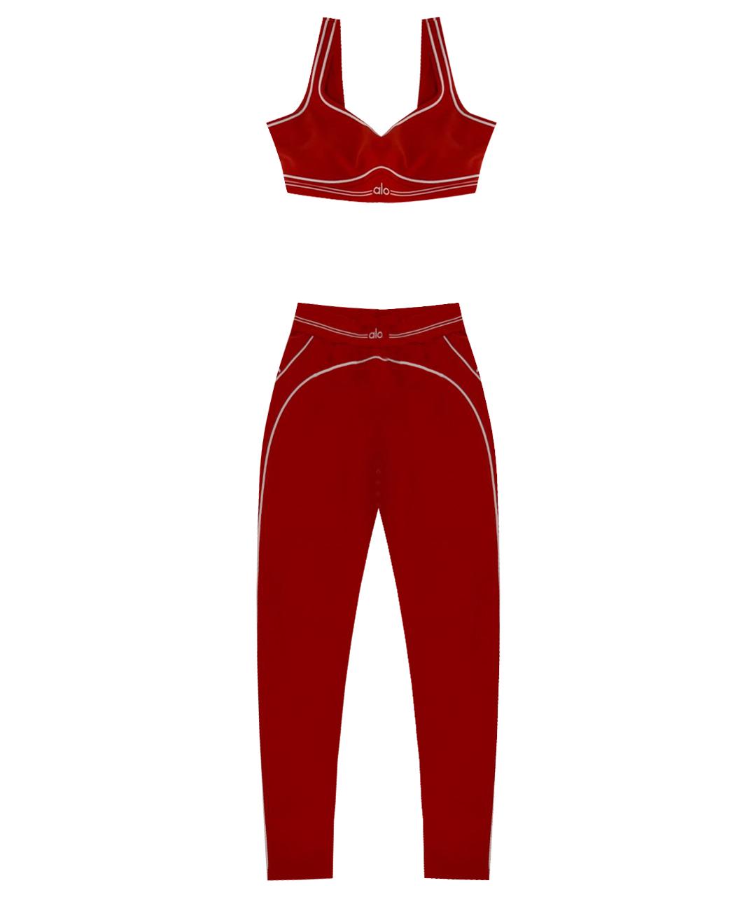 ALO YOGA Красный полиамидовый спортивные костюмы, фото 1