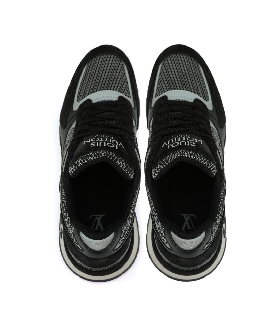 LOUIS VUITTON Черные замшевые высокие кроссовки / кеды, фото 3