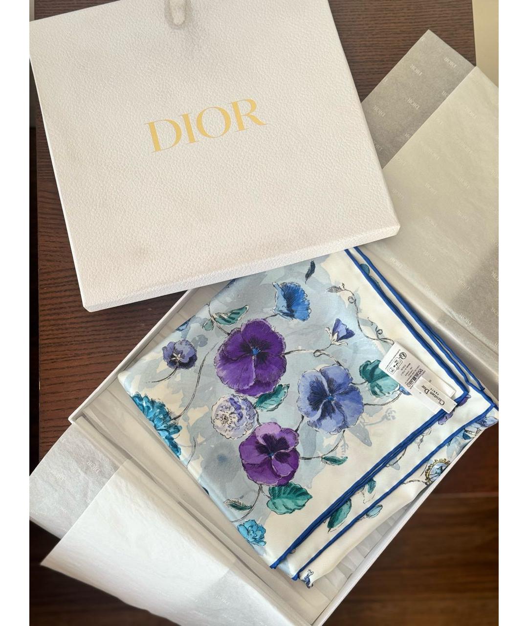 CHRISTIAN DIOR Мульти шелковый платок, фото 2