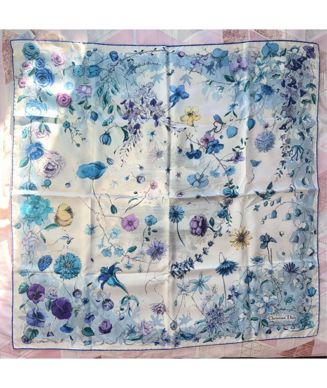 CHRISTIAN DIOR Мульти шелковый платок, фото 5