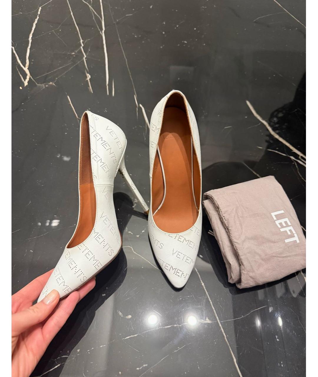 VETEMENTS Белые кожаные туфли, фото 3