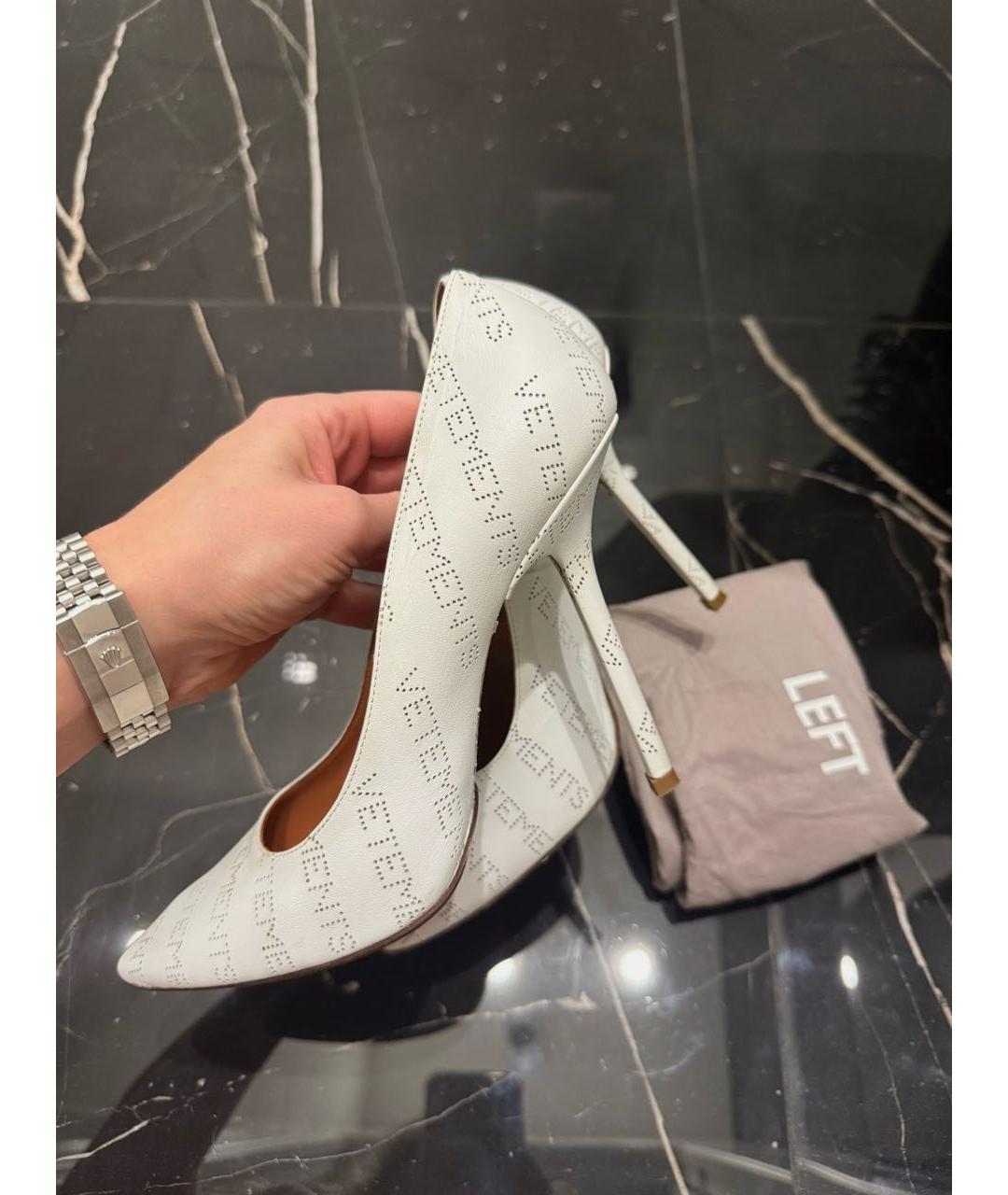 VETEMENTS Белые кожаные туфли, фото 5