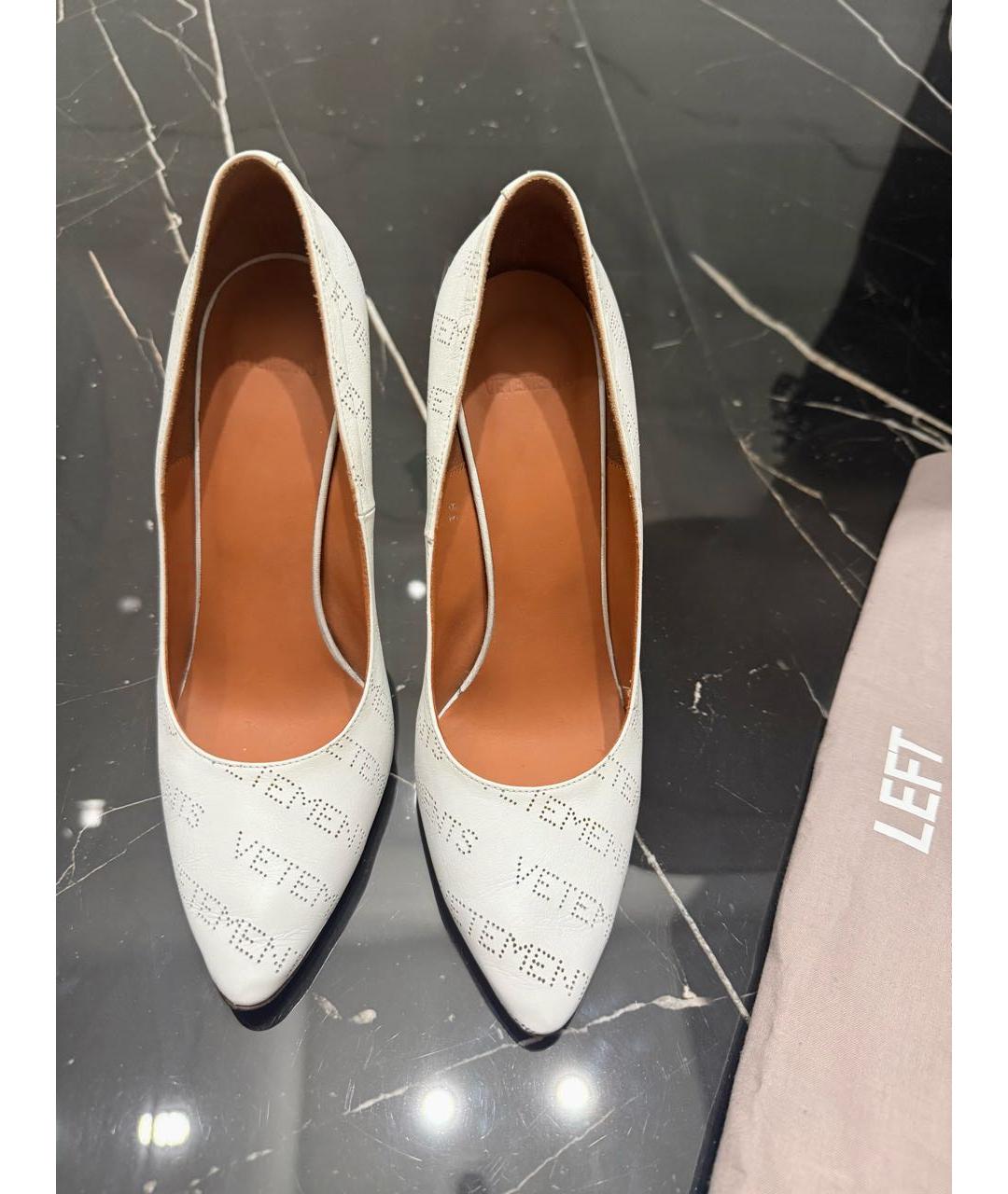 VETEMENTS Белые кожаные туфли, фото 7