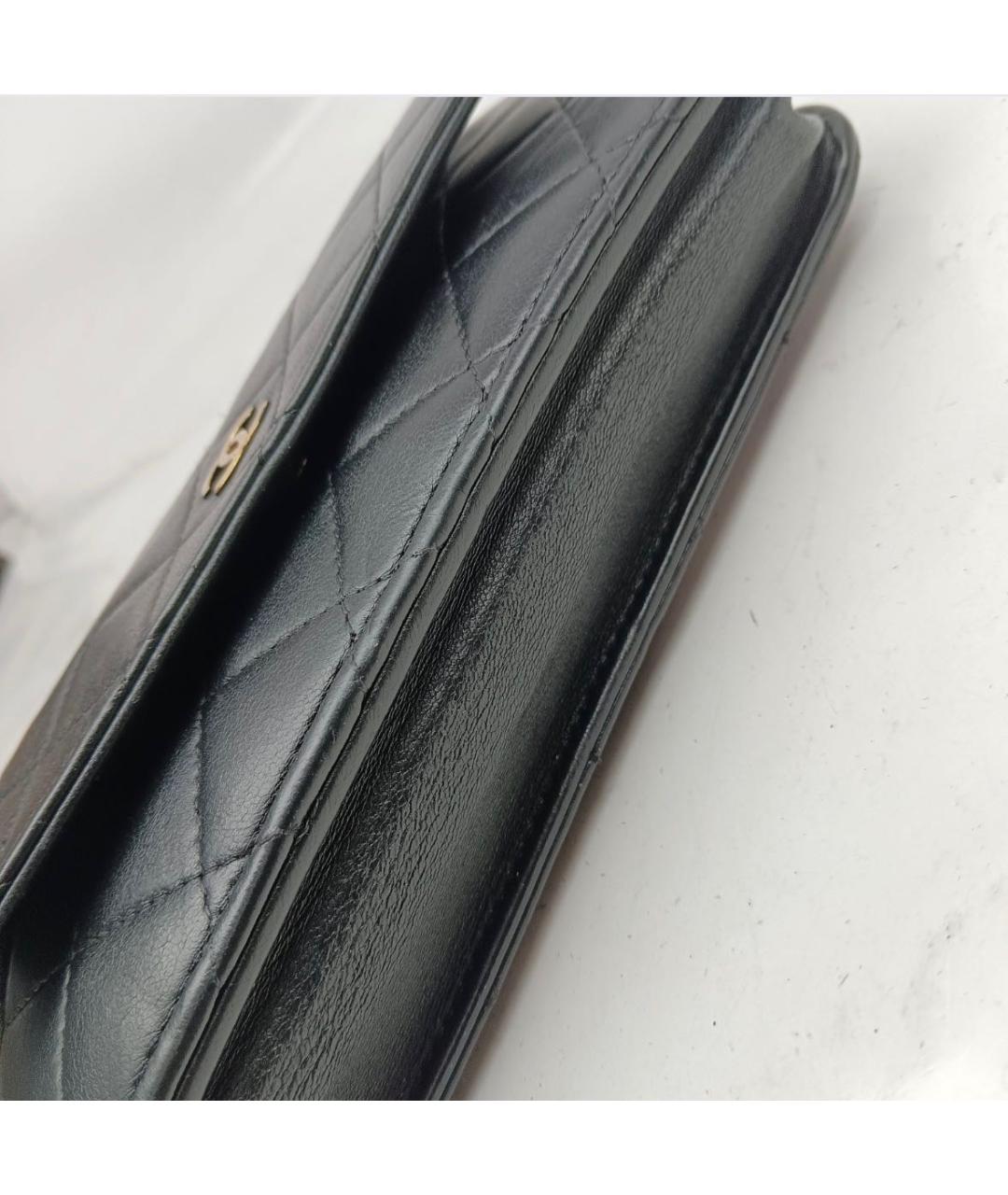 CHANEL Черная кожаная сумка через плечо, фото 6