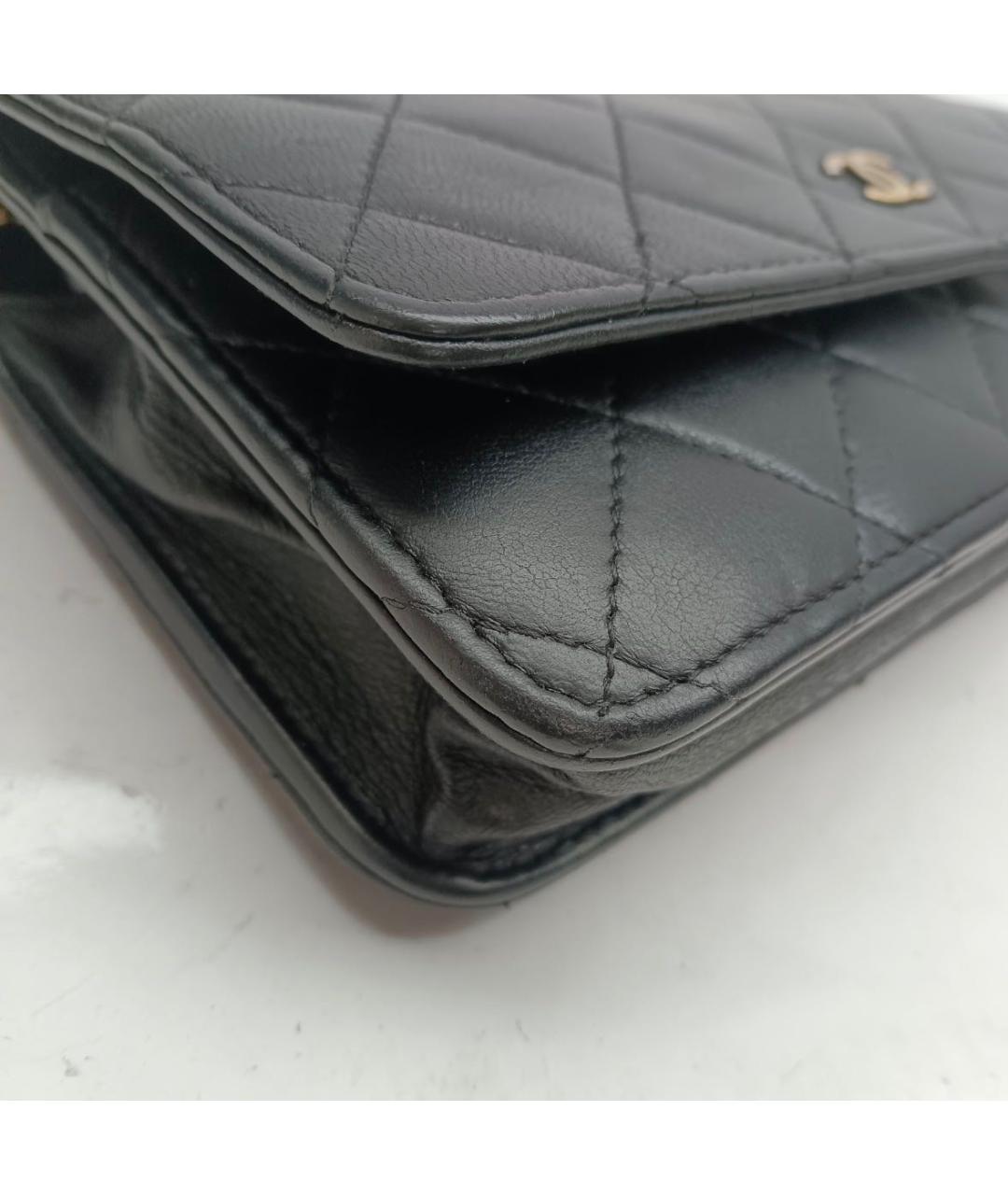 CHANEL Черная кожаная сумка через плечо, фото 4