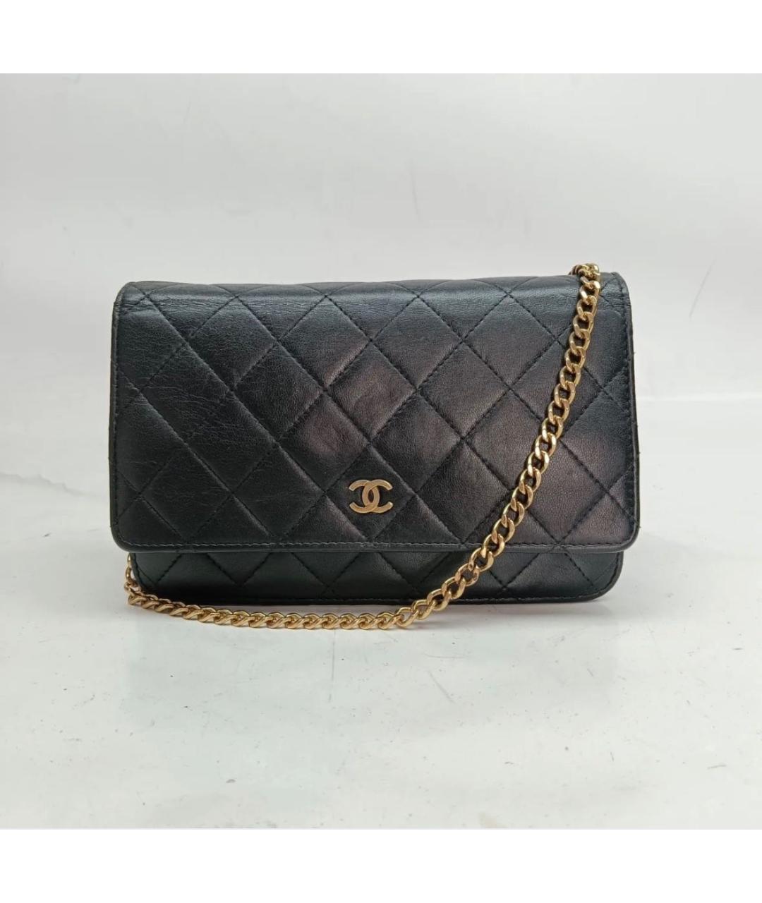 CHANEL Черная кожаная сумка через плечо, фото 9