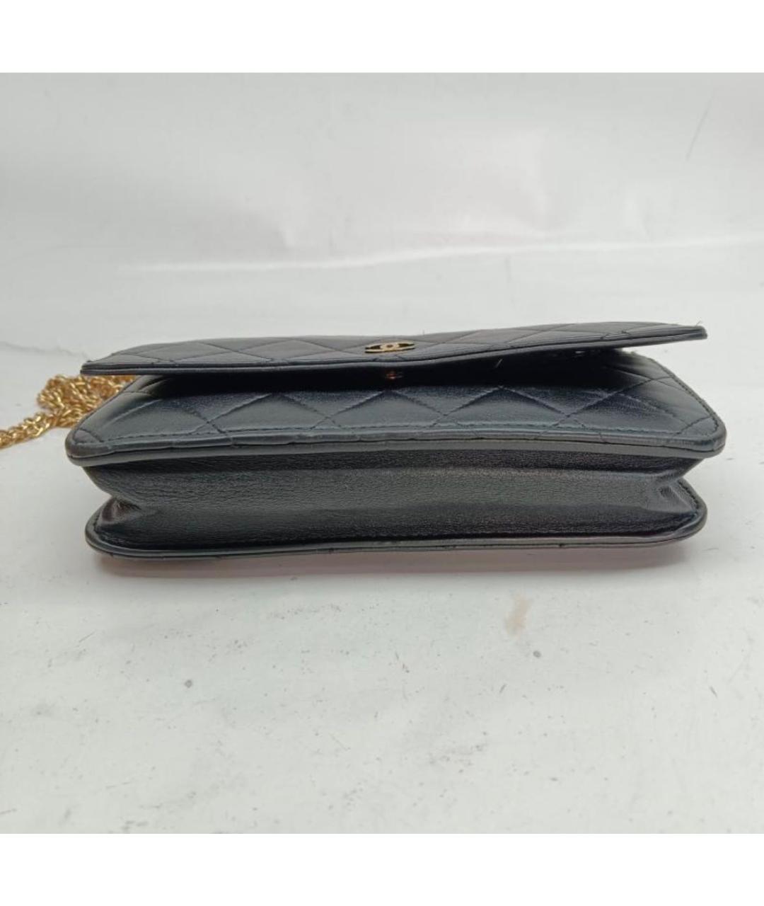 CHANEL Черная кожаная сумка через плечо, фото 3