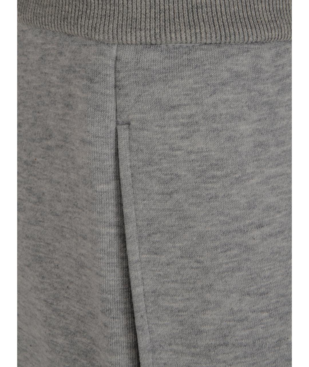 GUCCI Серые хлопковые прямые брюки, фото 3