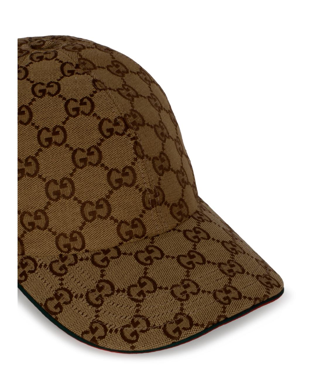 GUCCI Коричневая хлопковая кепка, фото 4
