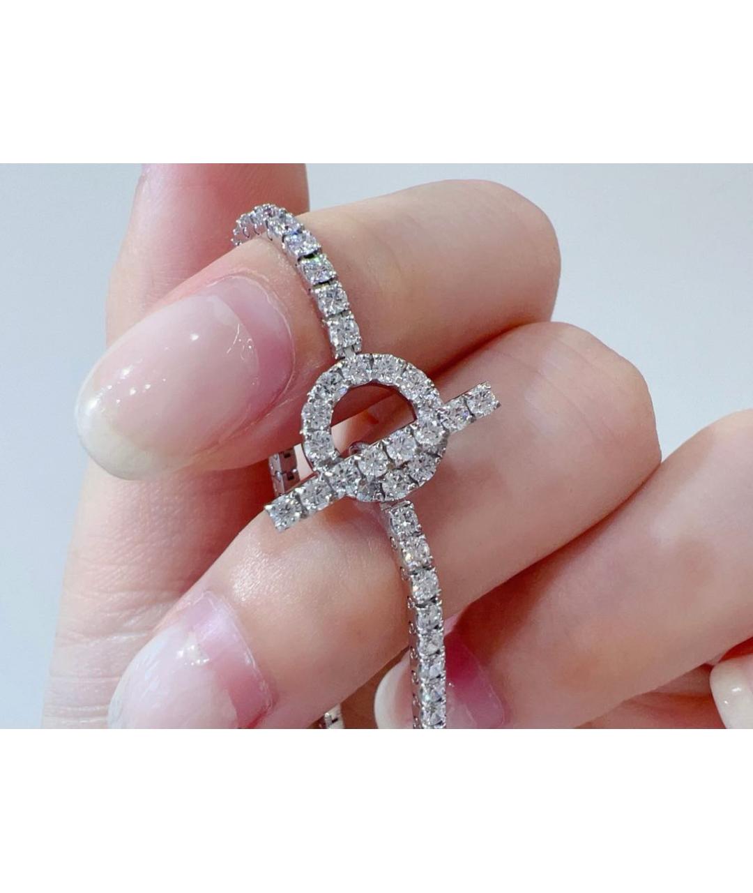 HERMES Серебрянный браслет из белого золота, фото 4