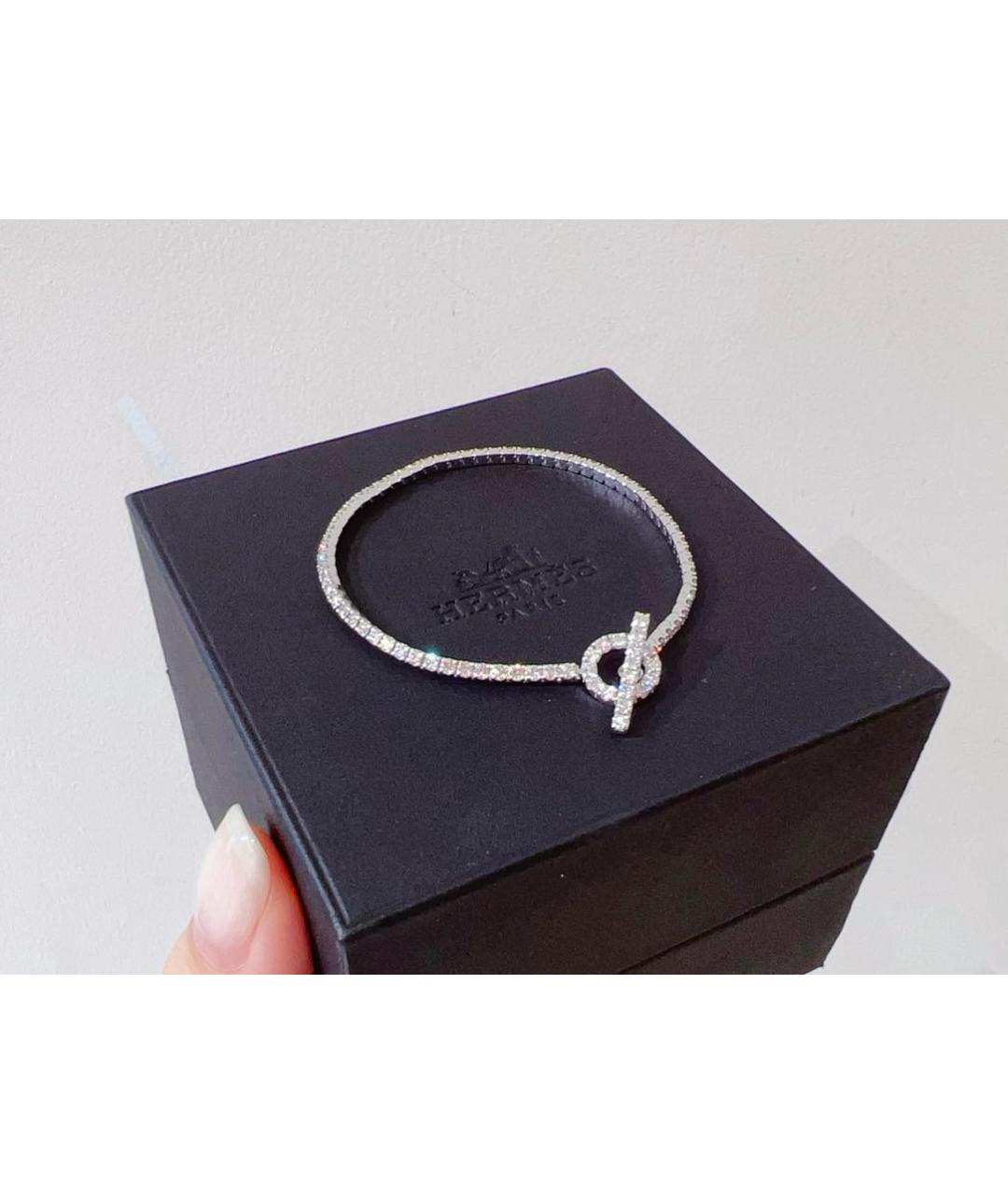 HERMES Серебрянный браслет из белого золота, фото 7