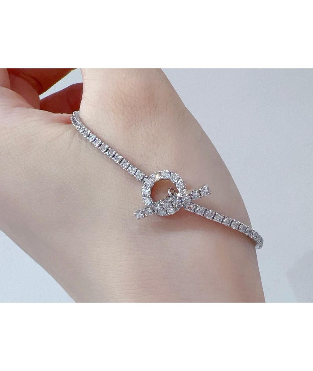 HERMES Серебрянный браслет из белого золота, фото 5