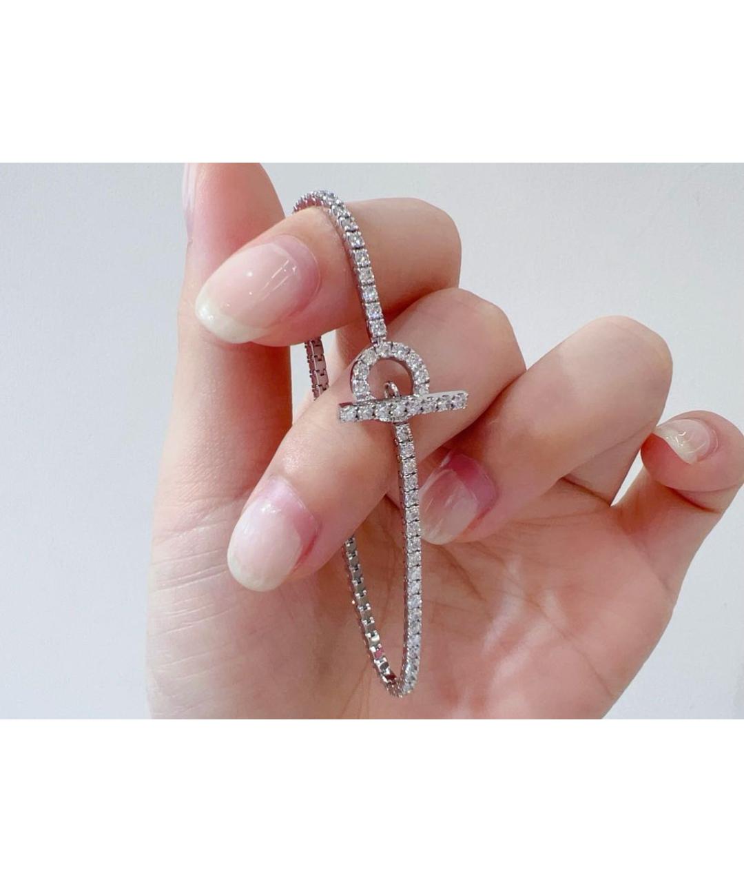 HERMES Серебрянный браслет из белого золота, фото 2