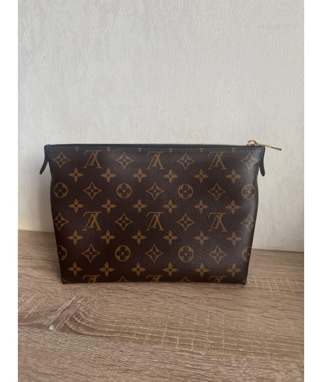 LOUIS VUITTON Коричневая косметичка, фото 2