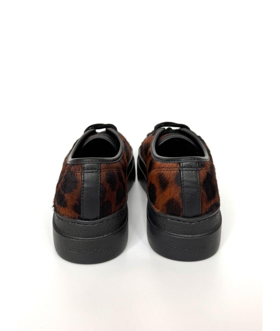 SANTONI Коричневые кеды, фото 4