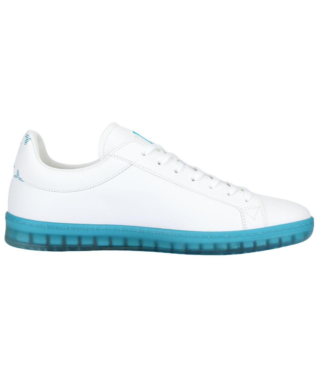 LOUIS VUITTON Белые кожаные низкие кроссовки / кеды, фото 6