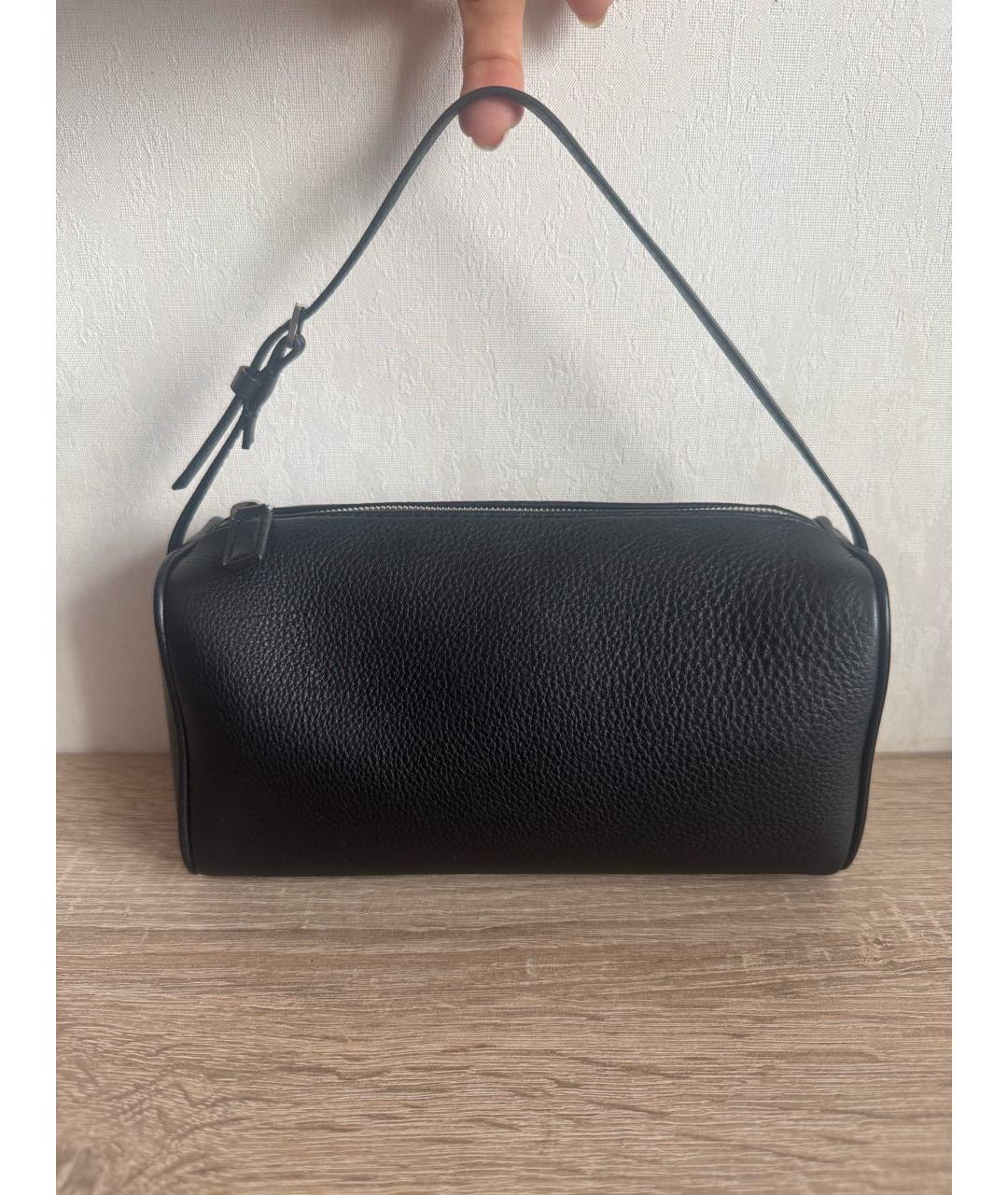 THE ROW Черная кожаная сумка через плечо, фото 2